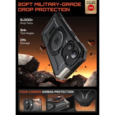 iPhone 17 dėklas Supcase UB Grip Mag su MagSafe – juodas 2