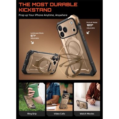 iPhone 17 Pro dėklas Supcase UB Grip Mag, MagSafe – auksinis 3