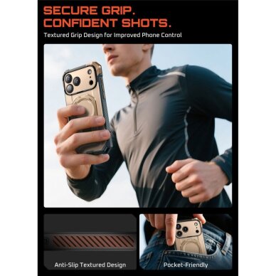 iPhone 17 Pro dėklas Supcase UB Grip Mag, MagSafe – auksinis 6 iPhone 17 Pro dėklas Supcase UB Grip Mag, MagSafe – auksinis 6