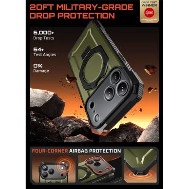 iPhone 17 Pro dėklas Supcase UB Grip Mag, MagSafe – žalias 2