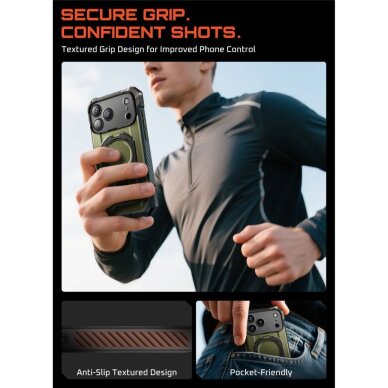 iPhone 17 Pro dėklas Supcase UB Grip Mag, MagSafe – žalias 6 iPhone 17 Pro dėklas Supcase UB Grip Mag, MagSafe – žalias 6