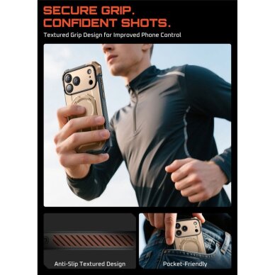 iPhone 17 Pro Max dėklas Supcase UB Grip Mag, MagSafe – auksinis 6