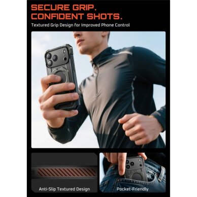 iPhone 17 Pro Max dėklas Supcase UB Grip Mag, MagSafe – pilkas 6