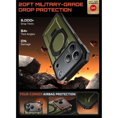 iPhone 17 Pro Max dėklas Supcase UB Grip Mag, MagSafe – žalias 2 iPhone 17 Pro Max dėklas Supcase UB Grip Mag, MagSafe – žalias 2
