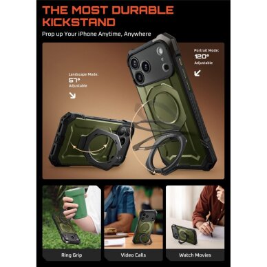 iPhone 17 Pro Max dėklas Supcase UB Grip Mag, MagSafe – žalias 3 iPhone 17 Pro Max dėklas Supcase UB Grip Mag, MagSafe – žalias 3