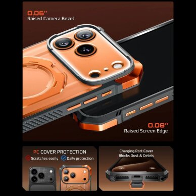 iPhone 17 Pro Max Supcase UB Grip Mag MagSafe dėklas – oranžinis-pilkas 6 iPhone 17 Pro Max Supcase UB Grip Mag MagSafe dėklas – oranžinis-pilkas 6