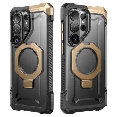 Samsung Galaxy S26 Ultra Supcase UB Grip Mag MagSafe dėklas – juodas ir rudas 1