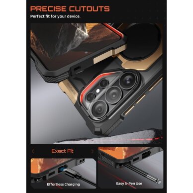 Samsung Galaxy S26 Ultra Supcase UB Grip Mag MagSafe dėklas – juodas ir rudas 6 Samsung Galaxy S26 Ultra Supcase UB Grip Mag MagSafe dėklas – juodas ir rudas 6