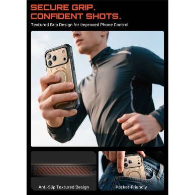 iPhone 17 Pro dėklas Supcase UB Grip Pro Mag, MagSafe – auksinis 6 iPhone 17 Pro dėklas Supcase UB Grip Pro Mag, MagSafe – auksinis 6