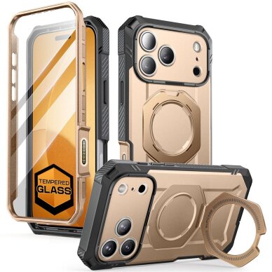 iPhone 17 Pro dėklas Supcase UB Grip Pro Mag, MagSafe – auksinis iPhone 17 Pro dėklas Supcase UB Grip Pro Mag, MagSafe – auksinis