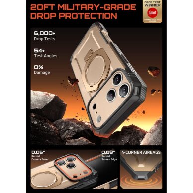 iPhone 17 Pro Max dėklas Supcase UB Grip Pro Mag, MagSafe – auksinis 2 iPhone 17 Pro Max dėklas Supcase UB Grip Pro Mag, MagSafe – auksinis 2