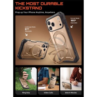 iPhone 17 Pro Max dėklas Supcase UB Grip Pro Mag, MagSafe – auksinis 3 iPhone 17 Pro Max dėklas Supcase UB Grip Pro Mag, MagSafe – auksinis 3