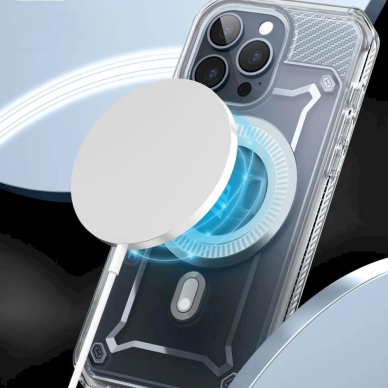 iPhone 15 Pro Supdėklas UB Pro Mag dėklas su MagSafe – skaidrus 1
