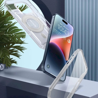 iPhone 15 Pro Supdėklas UB Pro Mag dėklas su MagSafe – skaidrus 4