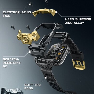 Apple Watch 10 / 11 (46 mm) Supcase Unicorn Beetle Ore dėklas – juodas / auksinis 3 Apple Watch 10 / 11 (46 mm) Supcase Unicorn Beetle Ore dėklas – juodas / auksinis 3