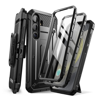 Supcase Unicorn Beetle Pro 2-set Dėklas skirtas Samsung Galaxy S25 - Juodas