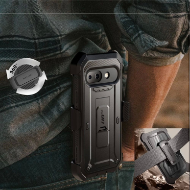 Google Pixel 9A – Supcase Unicorn Beetle Pro dėklas - Juodas 4