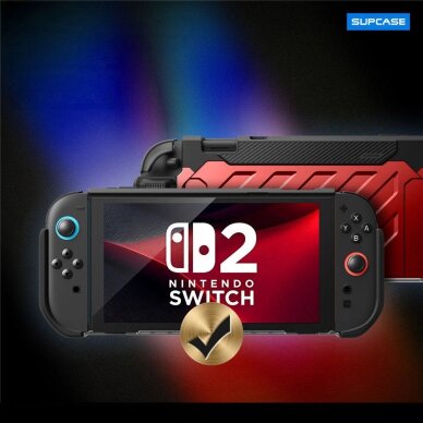 Nintendo Switch 2 dėklas Supcase Unicorn Beetle Pro – raudonas ir juodas 5