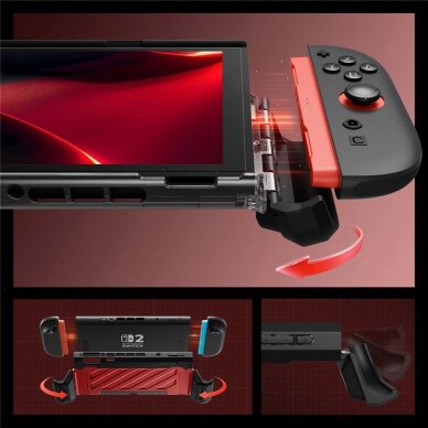 Nintendo Switch 2 dėklas Supcase Unicorn Beetle Pro – raudonas ir juodas 6