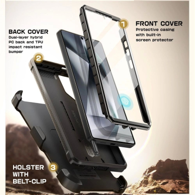 Supcase Unicorn Beetle Pro Dėklas skirtas Samsung Galaxy S25 Ultra - Juodas 3