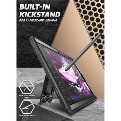 Samsung Galaxy Tab A11+ Supcase Unicorn Beetle Pro dėklas – juodas 6
