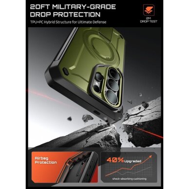 Samsung Galaxy S26 Ultra Supcase Unicorn Beetle Pro Mag MagSafe 2-Pack dėklas – žalias ir juodas 2 Samsung Galaxy S26 Ultra Supcase Unicorn Beetle Pro Mag MagSafe 2-Pack dėklas – žalias ir juodas 2