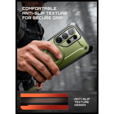 Samsung Galaxy S26 Ultra Supcase Unicorn Beetle Pro Mag MagSafe 2-Pack dėklas – žalias ir juodas 7