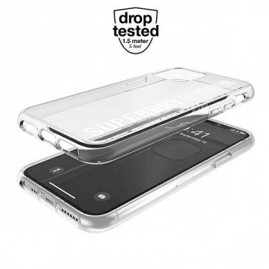 SuperDry Snap iPhone 11 Pro Max Clear Case Permatomas/Baltas 41580 3