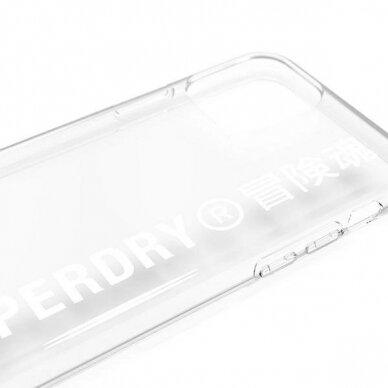 SuperDry Snap iPhone 11 Pro Max Clear Case Permatomas/Baltas 41580 5