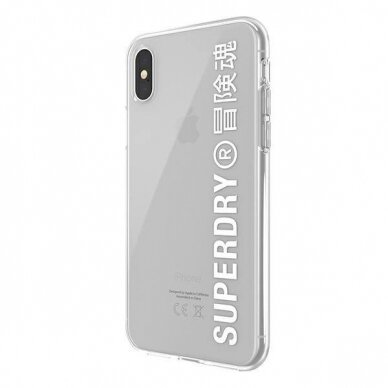 SuperDry Snap iPhone X/Xs Clear Case Baltas 41576 4