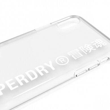 SuperDry Snap iPhone X/Xs Clear Case Baltas 41576 5