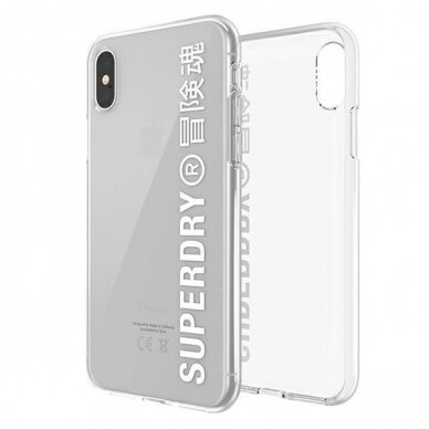 SuperDry Snap iPhone X/Xs Clear Case Baltas 41576 2
