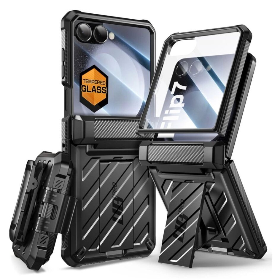 Samsung Galaxy Z Flip 7 dėklas Supcase Unicorn Beetle Pro – juodas