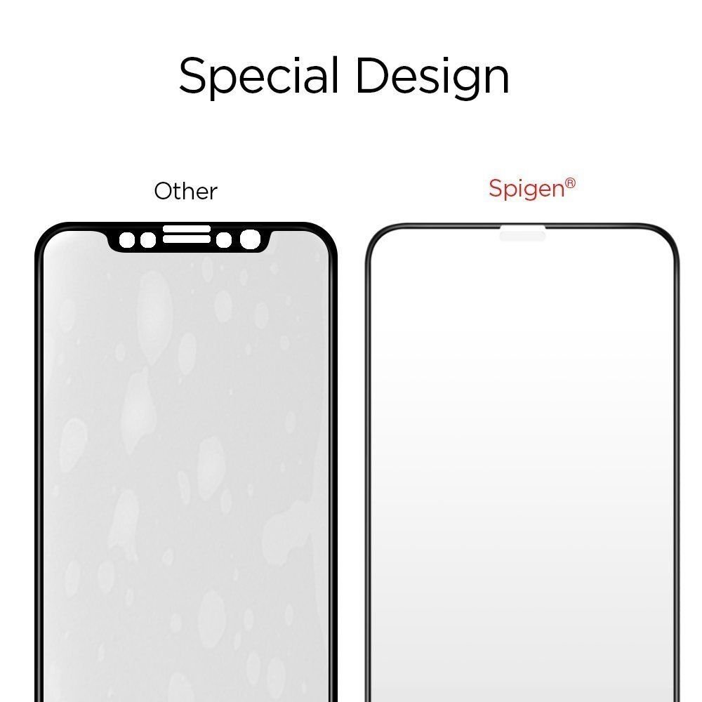 Aukštos Kokybė Apsauginis Stiklas Spigen Fc Iphone X/Xs Juodas 1 Aukštos Kokybė Apsauginis Stiklas Spigen Fc Iphone X/Xs Juodas 1