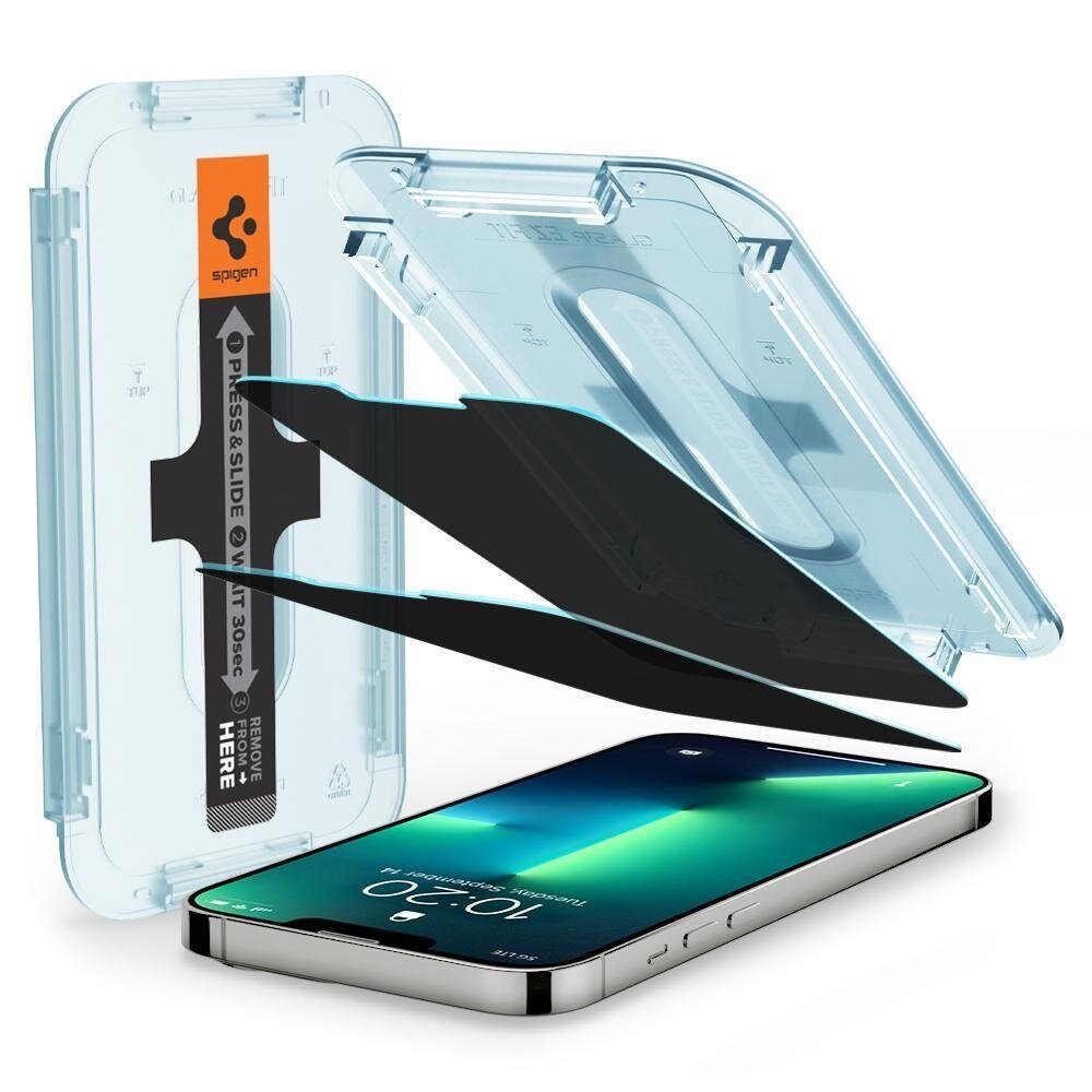 Ekrano Apsauginis Stiklas SPIGEN GLAS.TR ”EZ FIT” PRIVACY 2vnt. IPHONE 13 / 13 PRO 1 Ekrano Apsauginis Stiklas SPIGEN GLAS.TR ”EZ FIT” PRIVACY 2vnt. IPHONE 13 / 13 PRO 1