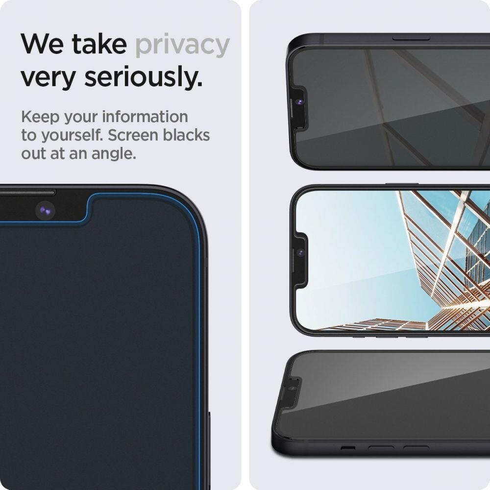 Ekrano Apsauginis Stiklas SPIGEN GLAS.TR ”EZ FIT” PRIVACY 2vnt. IPHONE 13 / 13 PRO 4 Ekrano Apsauginis Stiklas SPIGEN GLAS.TR ”EZ FIT” PRIVACY 2vnt. IPHONE 13 / 13 PRO 4