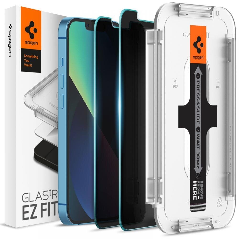 Ekrano Apsauginis Stiklas SPIGEN GLAS.TR ”EZ FIT” PRIVACY 2vnt. IPHONE 13 / 13 PRO Ekrano Apsauginis Stiklas SPIGEN GLAS.TR ”EZ FIT” PRIVACY 2vnt. IPHONE 13 / 13 PRO