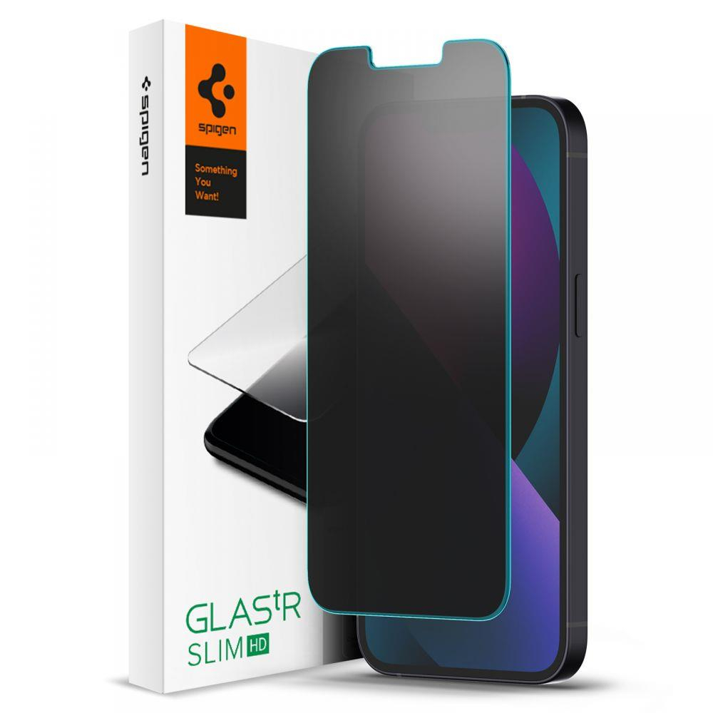 Apsauginis stiklas SPIGEN GLAS.TR SLIM IPHONE 13 / 13 PRO PRIVACY Apsauginis stiklas SPIGEN GLAS.TR SLIM IPHONE 13 / 13 PRO PRIVACY