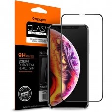 Aukštos Kokybės Apsauginis Stiklas Spigen Fc Iphone Xs Max Juodas