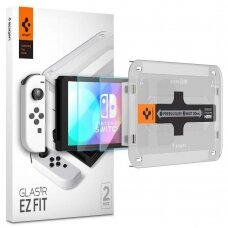 Ekrano Apsauginis Stiklas SPIGEN GLAS.TR ”EZ FIT” 2-pakuotės NINTENDO SWITCH OLED DZWT2129