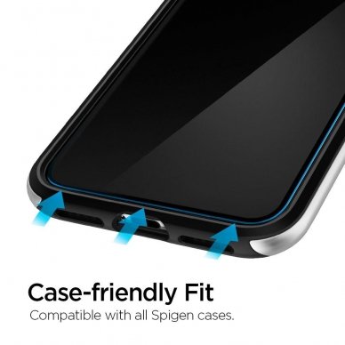 Aukštos Kokybės Ekrano Apsauga Spigen Alm Glas.Tr Slim 2-Pack Iphone 11 3