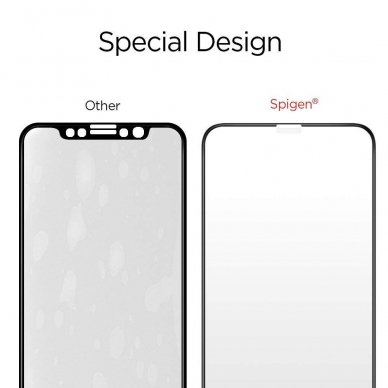 Aukštos Kokybės Apsauginis Stiklas Spigen Fc Iphone Xs Max Juodas 4