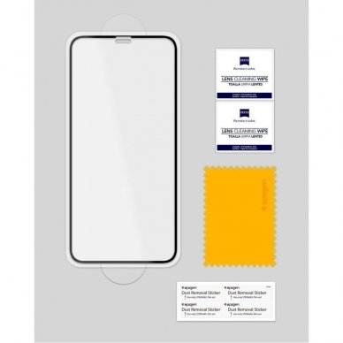Aukštos Kokybė Apsauginis Stiklas Spigen Fc Iphone X/Xs Juodas 2