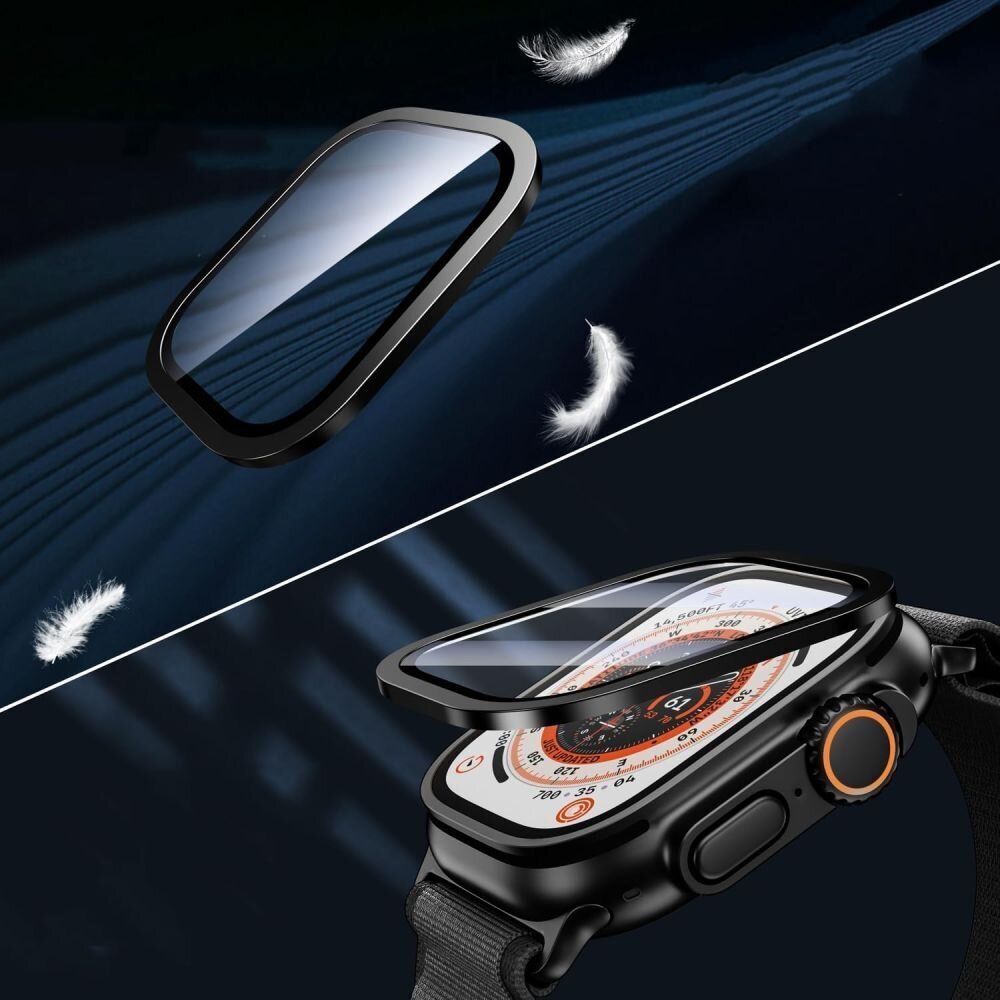 Apple Watch Ultra 49mm Tech-Protect grūdintas stiklas (2 vnt.) – juodas 1