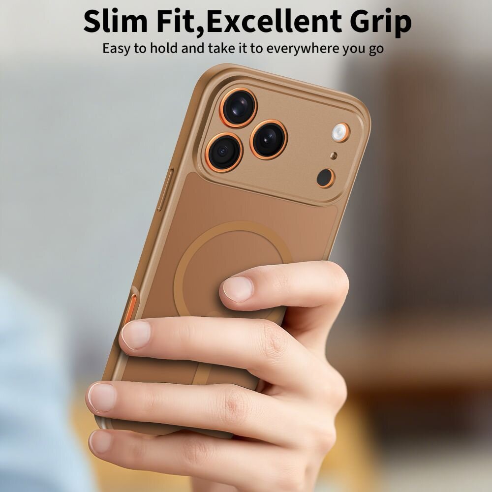 iPhone 17 Pro Max Tech-Protect BasicMag MagSafe dėklas – rudas 4 iPhone 17 Pro Max Tech-Protect BasicMag MagSafe dėklas – rudas 4