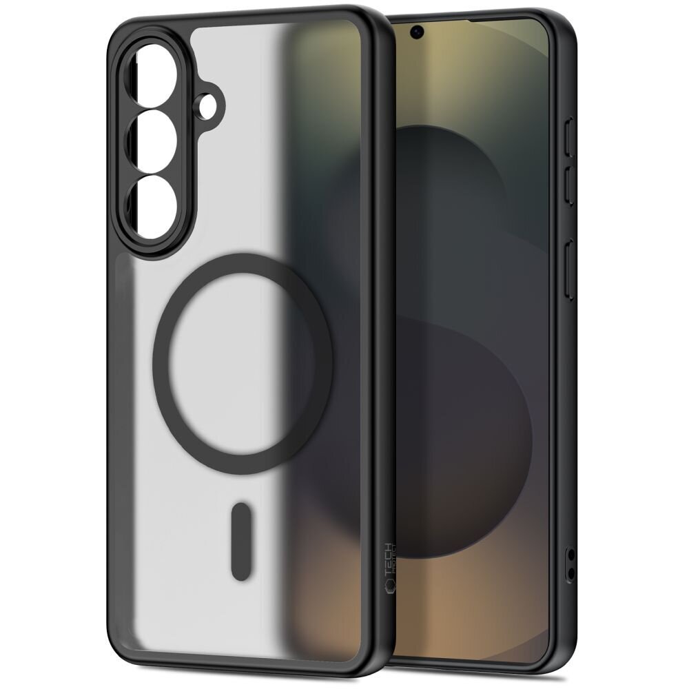 Samsung Galaxy S26+ Tech-Protect BasicMag MagSafe dėklas – juodas skaidrus 1