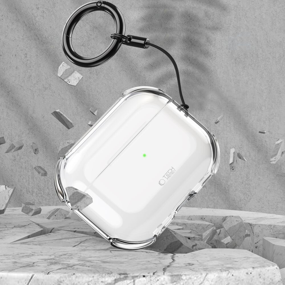 AirPods Pro 3 Tech-Protect Bounce dėklas – skaidrus 5