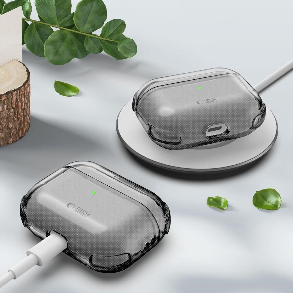 AirPods Pro 3 Tech-Protect Bounce dėklas – pusiau skaidrus 7