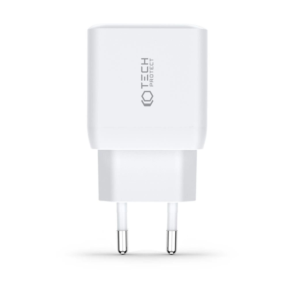 Tech-Protect C35W-2 mains Įkroviklis  2x USB-C PD 35W - Juodas 2