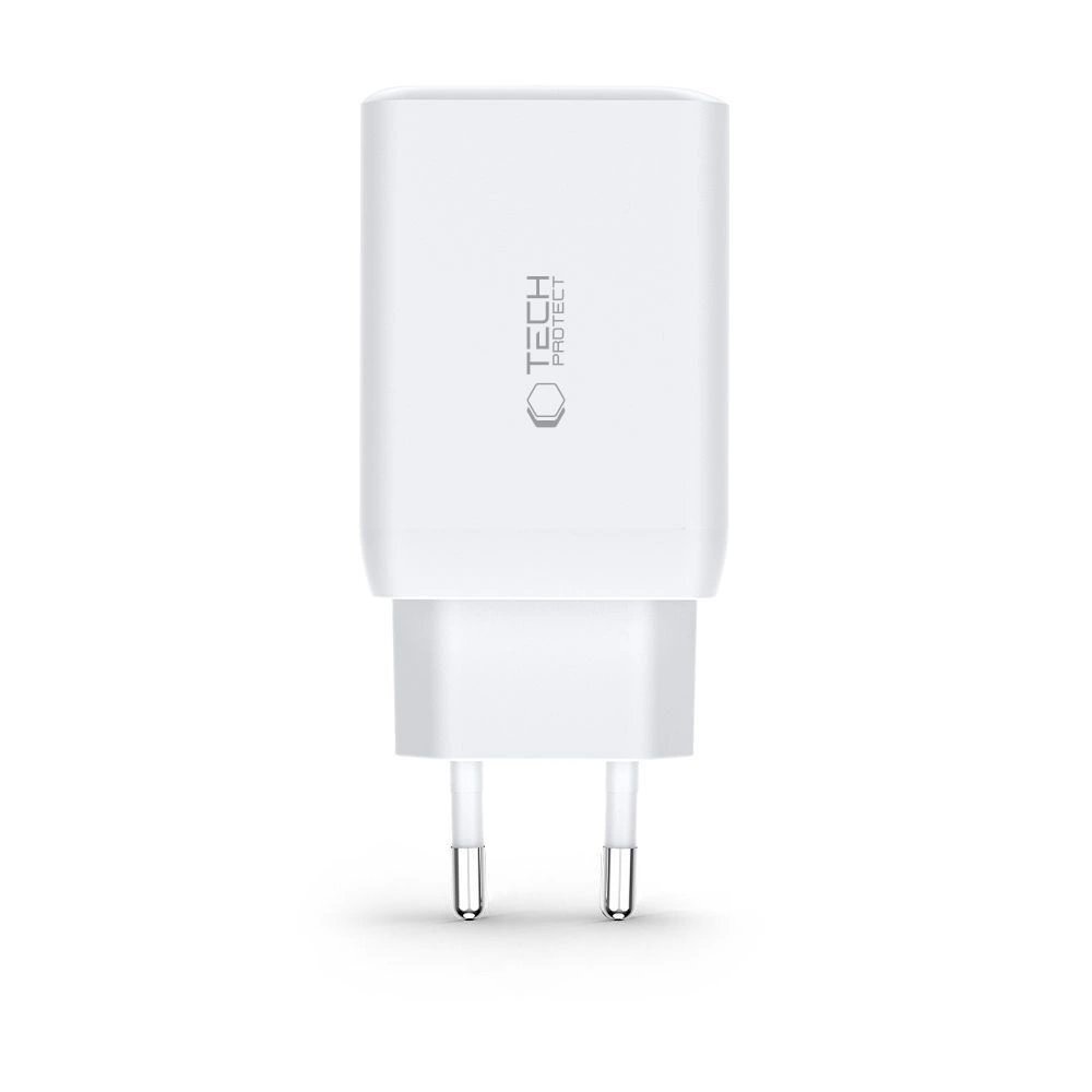 Tech-Protect C65W network Įkroviklis 2x USB-C PD 65W / USB-A QC 3.0 - baltas 2 Tech-Protect C65W network Įkroviklis 2x USB-C PD 65W / USB-A QC 3.0 - baltas 2